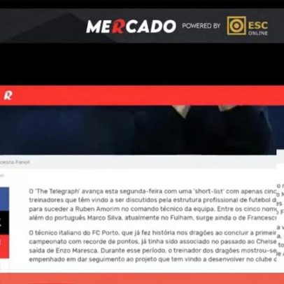 Mercado Record: saída de Amorim do United e lista de substitutos com Farioli