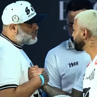 Gabigol é ameaçado durante conferência de apresentação no Santos
