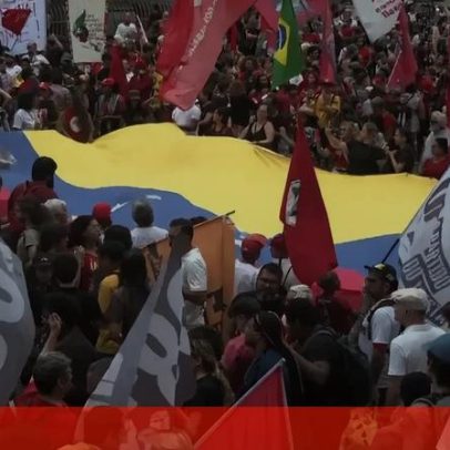 Centenas protestam no Rio contra Trump e intervenção militar na Venezuela