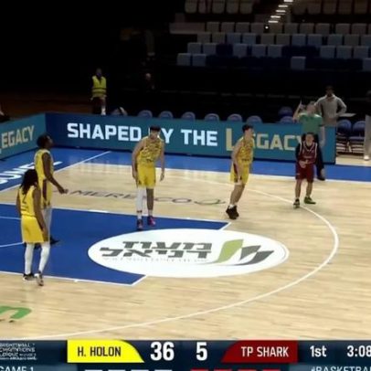 Jogo da Champions de basquetebol terminou aos 7 minutos com 38–5