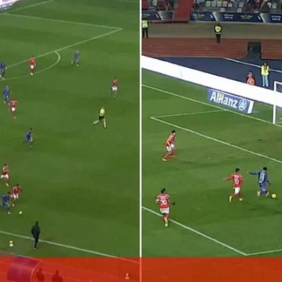 Golo de Zalazar: arrancou junto ao meio-campo, driblou dois e marcou