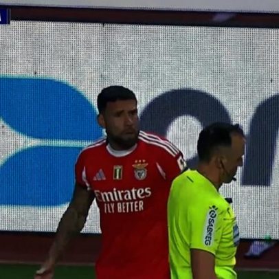 Expulsão de Otamendi tira o central do Benfica-Sp. Braga no Dragão