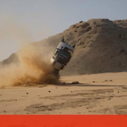 Acidente de Jesus Calleja no Dakar: carro voa vários metros e fica virado