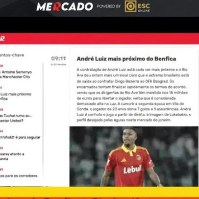 André Luís à vista na Luz; Sporting reorganiza-se; City abre-se ao mercado