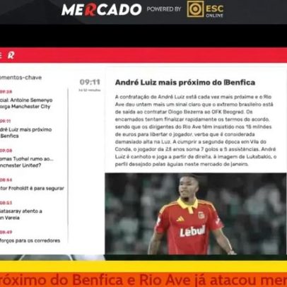André Luiz à vista na Luz; Sporting reorganiza-se; City abre à bolsa