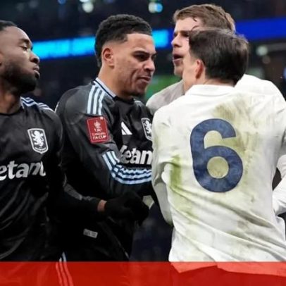 João Palhinha envolvido em confusão no final Tottenham-Aston Villa