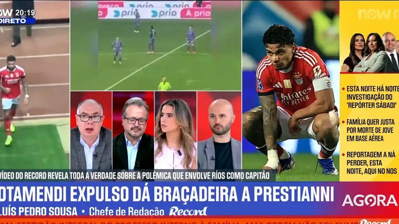 Ex-capitão do Benfica, como Diamantino, entristece ao ver Ríos com braçadeira