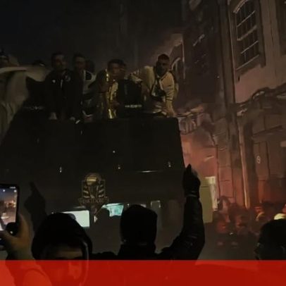 Chegada do Vitória a Guimarães provoca festa de adeptos nas ruas