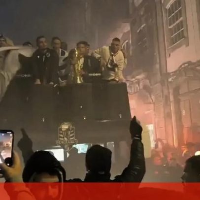 Vitória chega a Guimarães e fãs celebram nas ruas