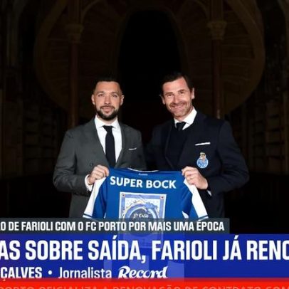 Villas-Boas renova com Francesco Farioli e demonstra satisfação