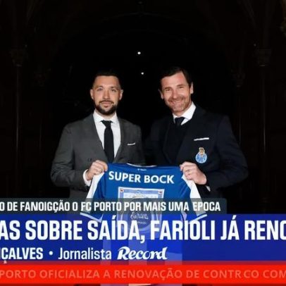 Francesco Farioli celebra renovação com o FC Porto