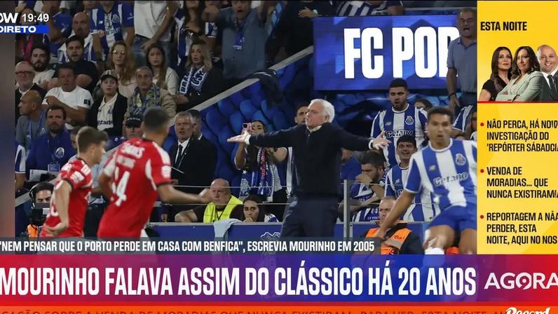 Mourinho impôs mentalidade que condicionou o Porto na derrota com o Benfica