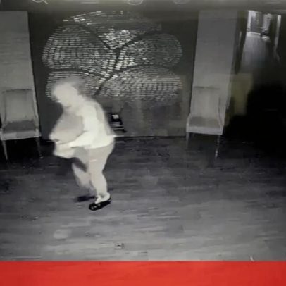 Imagens de vigilância mostram suspeito despejar gasolina antes de incêndio na sinagoga MS