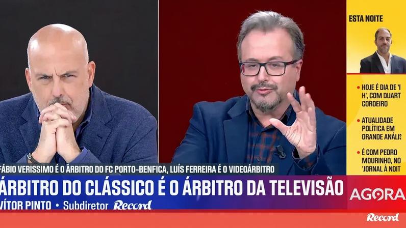 Vítor Pinto e o árbitro do clássico: «Com seis opções disponíveis, é preciso pontaria para escolher Fábio Veríssimo»