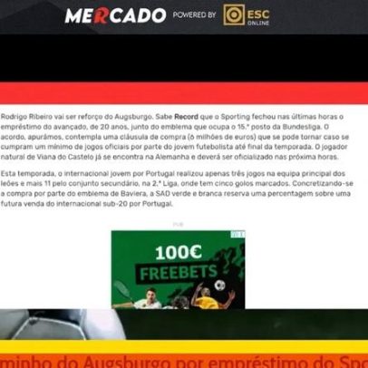 Mercado Record: estado atual das entradas e saídas no Sporting e no Benfica