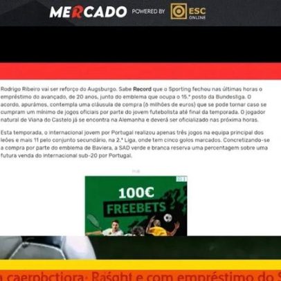 Mercado Record: entradas e saídas no Sporting e no Benfica