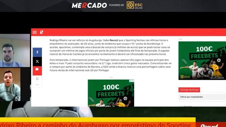 Mercado Record: entradas e saídas no Sporting e no Benfica