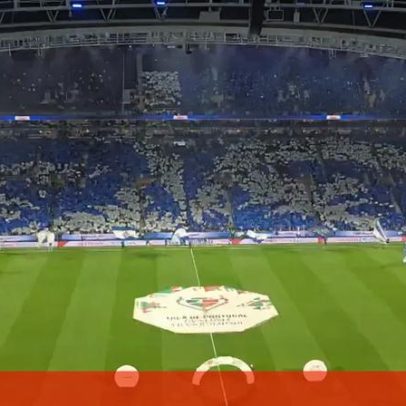 FC Porto-Benfica: entrada das equipas com coreografia nas bancadas