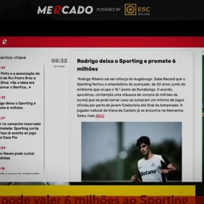 Mercado Record aponta Ribeiro até 6 milhões; Faye tem camarote e United observa português