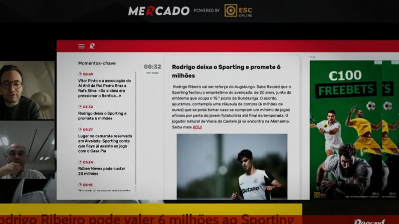 Mercado Record: Ribeiro pode valer 6 milhões, Faye tem camarote reservado e United ataca português