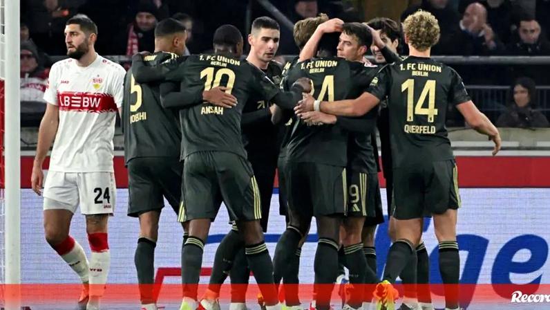 Jogadores do Union Berlim a celebrar