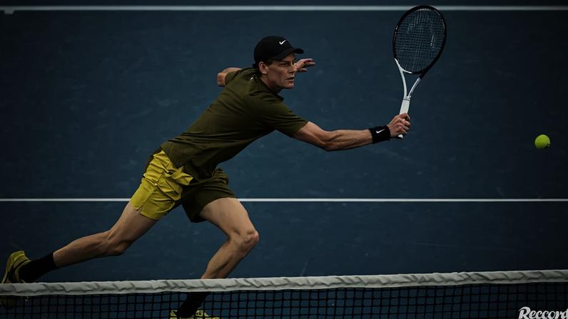Jannik Sinner em ação no Open da Austrália