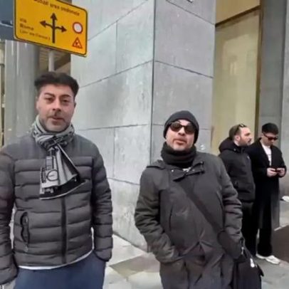 Improváveis adeptos do Inter e Milan apoiam Benfica em Turim