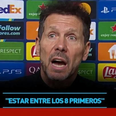Simeone reage com humor a gaffe ao confundir 'top-ocho' com jogador