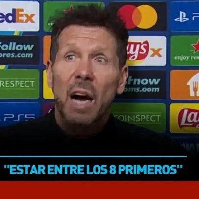 Simeone reage a gaffe com expressão impagável ao perceber confusão com Top-ocho