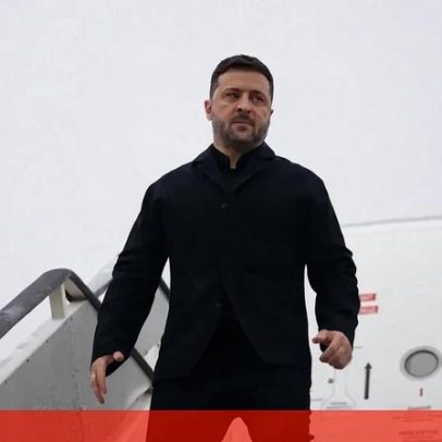 Chegada de Zelensky à Suíça para encontro com Trump