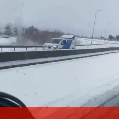 Manto branco: Lus. Lourosa viajou para Chaves sob neve