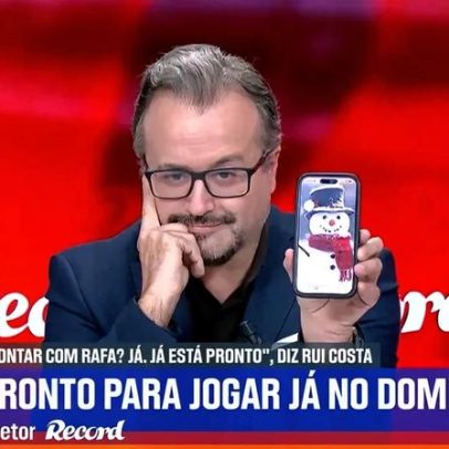 Mapa de calor de Sudakov no corredor central do Benfica com Rafa