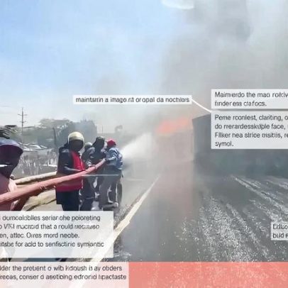 Acidente com camião-cisterna provoca grande incêndio no Quénia e deixa pelo menos uma vítima mortal