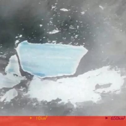 Imagens de satélite mostram desintegração do maior iceberg já registrado