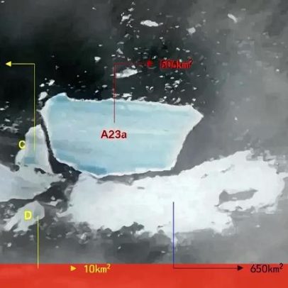 Imagens de satélite da China mostram desintegração do maior iceberg do mundo