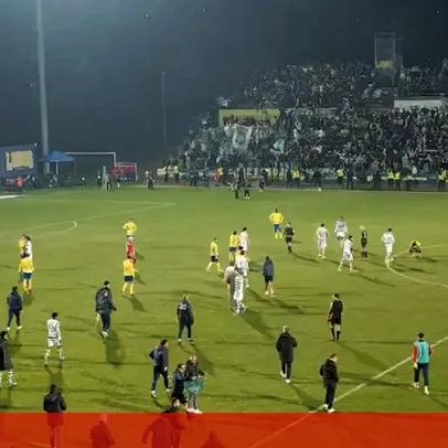 Imagens mostram confusão entre jogadores no final do Arouca-Sporting