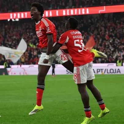 Anísio Cabral estreia pelo Benfica e marca aos 62 segundos com centro de Banjaqui