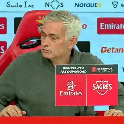 Alarme interrompe conferência de Mourinho no Estádio da Luz