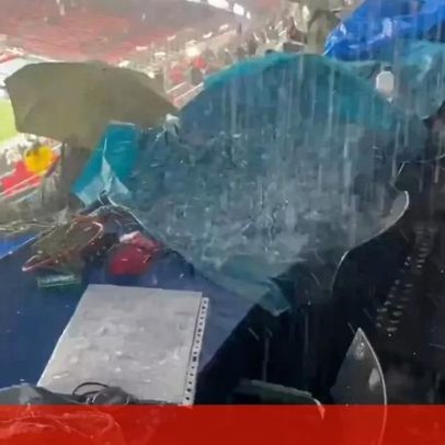 Chuva forte no Camp Nou provoca inundações e danos em dezenas de computadores