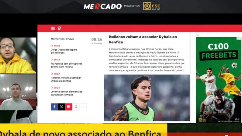 Mercado Record: Dybala volta à rota da Luz e FC Porto tem mais um reforço à vista