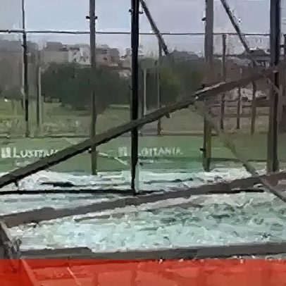 Tempestade destrói campos de padel em Castelo Branco