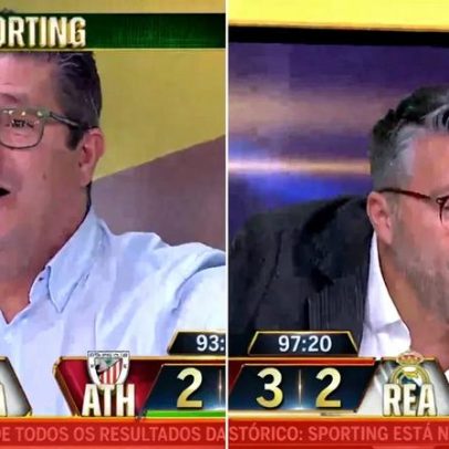Reação de Fernando Mendes e José Calado aos golos de Alisson e Trubin na CMTV