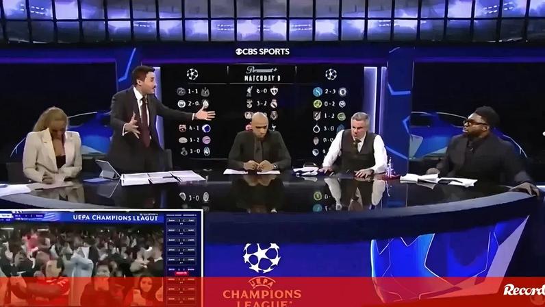 Loucura na CBS com golo de Trubin: todos aos berros... mas o que se passou com Henry?