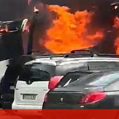 Incêndio em carrinha em Lisboa causa susto à população