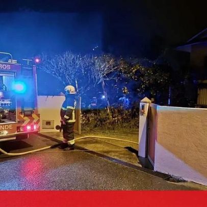 Casal ferido em incêndio numa garagem de habitação em Esposende