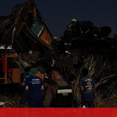 Pelo menos 22 mortos após guindaste cair sobre comboio na Tailândia