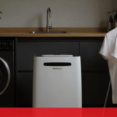 Desumidificador Pro Breeze combate humidade em casa até 20 l/dia