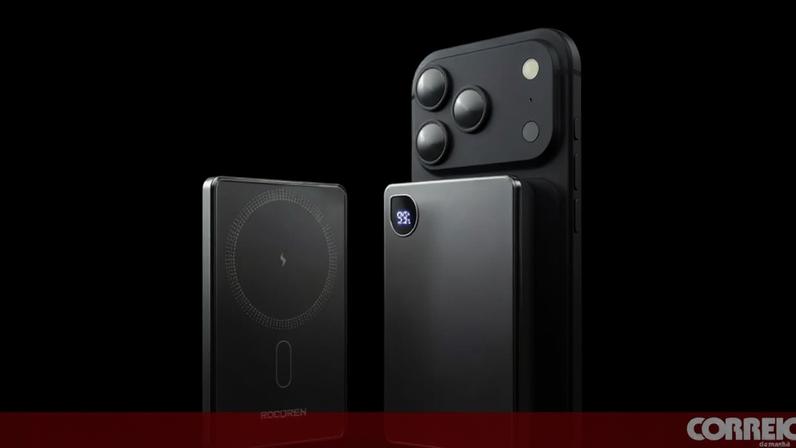 Powerbank magnética Rocoren carrega iPhone sem fios