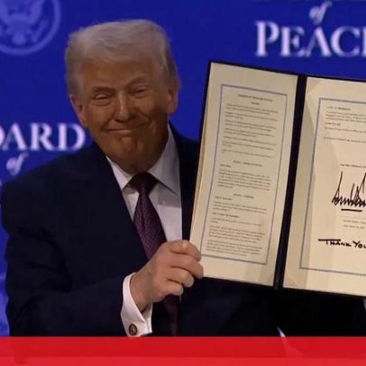 Trump assina carta para criar organismo de paz em Gaza