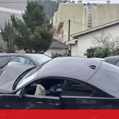 Despiste de carro atinge muro em Braga